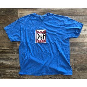 Vintage Duff Beer Mens XL Cant Get Enough Duff Blue Tee T Shirt